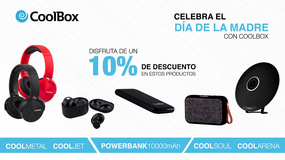 ¿Pensando en el #DiaDeLaMadre? #CoolBox tiene la solución 😉
Aprovéchate de nuestros #DESCUENTOS del 10% y que no te pille el toro.
Y tranquilo, le va a encantar. Lo sabemos 😁