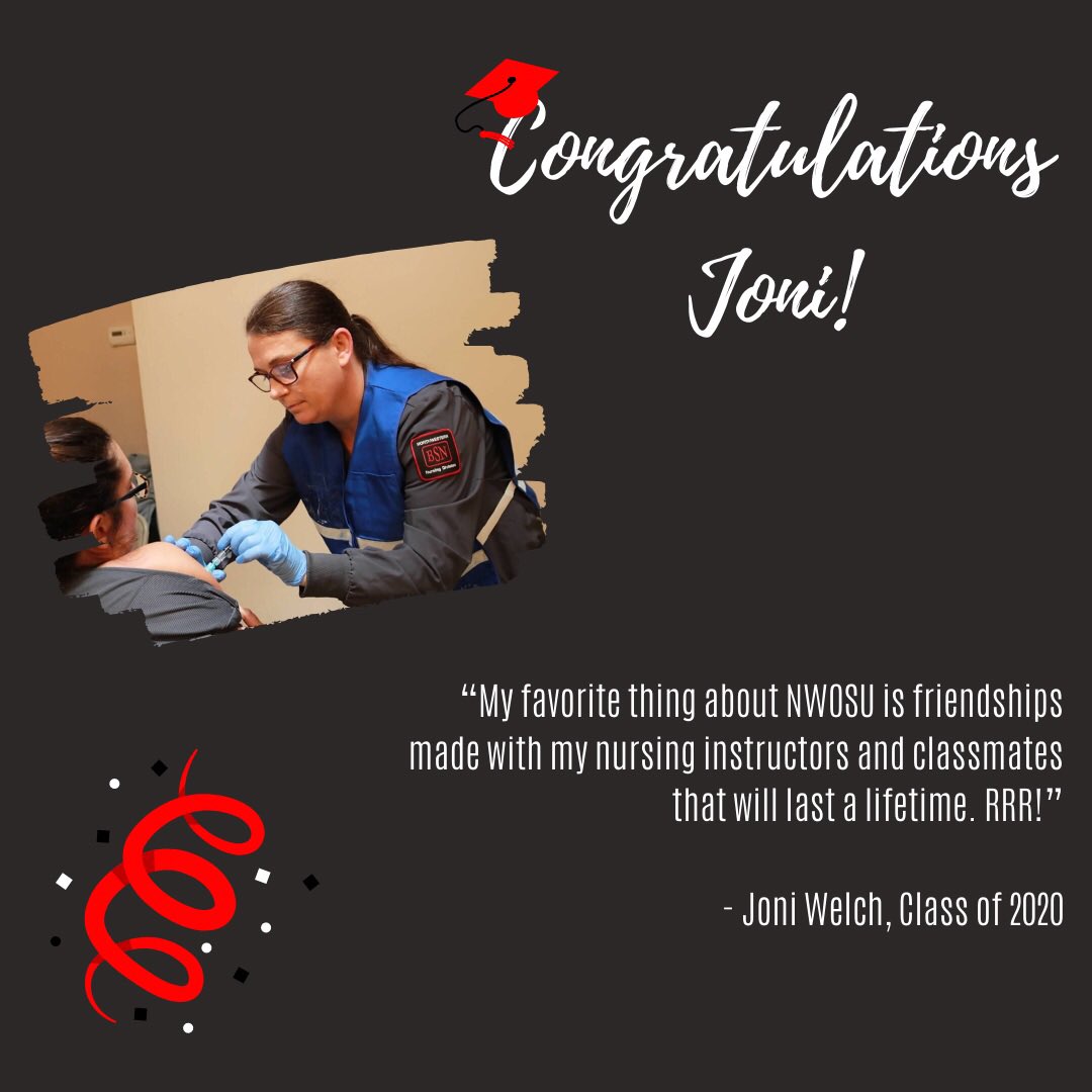 NWOSUSGA's tweet photo. Today’s #ClassOf2020 Senior Spotlight is Joni Welch! We are so proud of your accomplishments at NWOSU!
If you are a graduating senior and want to be featured, send your photo and your favorite NWOSU memory to oayandel@nwosu.edu https://t.co/FQGgXZFiow