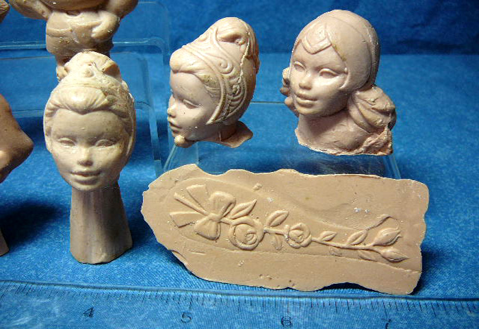 The evolution of  #Teela! Step 6: Early takes on the Teela head sculpt. The version with the tiara is very close to final.