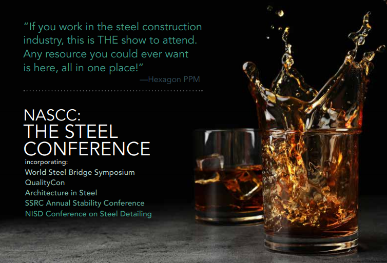 Thanks for making our very first NASCC: The Virtual Steel Conference a great success!

Mark your calendars for next year's conference, taking place April 14-16, 2021, in Louisville, Kentucky. We can't wait to see you there!

#NASCC21
