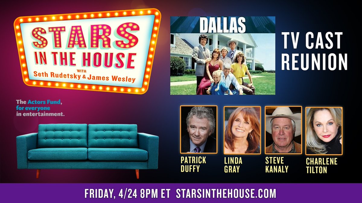 StarsInTheHouse's tweet image. Hey homebodies, we are taking a field trip to DALLAS! Have your waivers signed and join us at 8:00pm ET to catch this remarkable reunion, all on starsinthehouse.com.
#StarsInTheHouse @therealpduffy @Linda_Gray