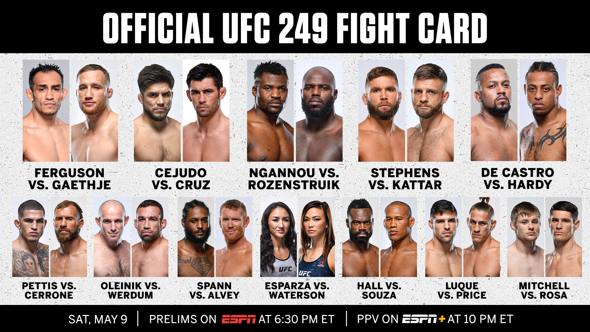 Ufc 249 fight card deals