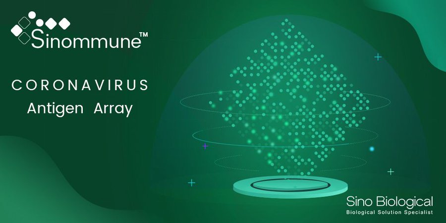 Sino_Biological's tweet photo. Sino Biological debuts CoVAM #coronavirus antigen array of the brand new Sinommune collection for HTP serological studies of #SARSCoV2 and other respiratory viruses.
Learn More: https://t.co/ZBVzH9qT02
#SinoBio #Covid_19 #coronavirus #antigenarray #biotech https://t.co/HrTvqZvPyR