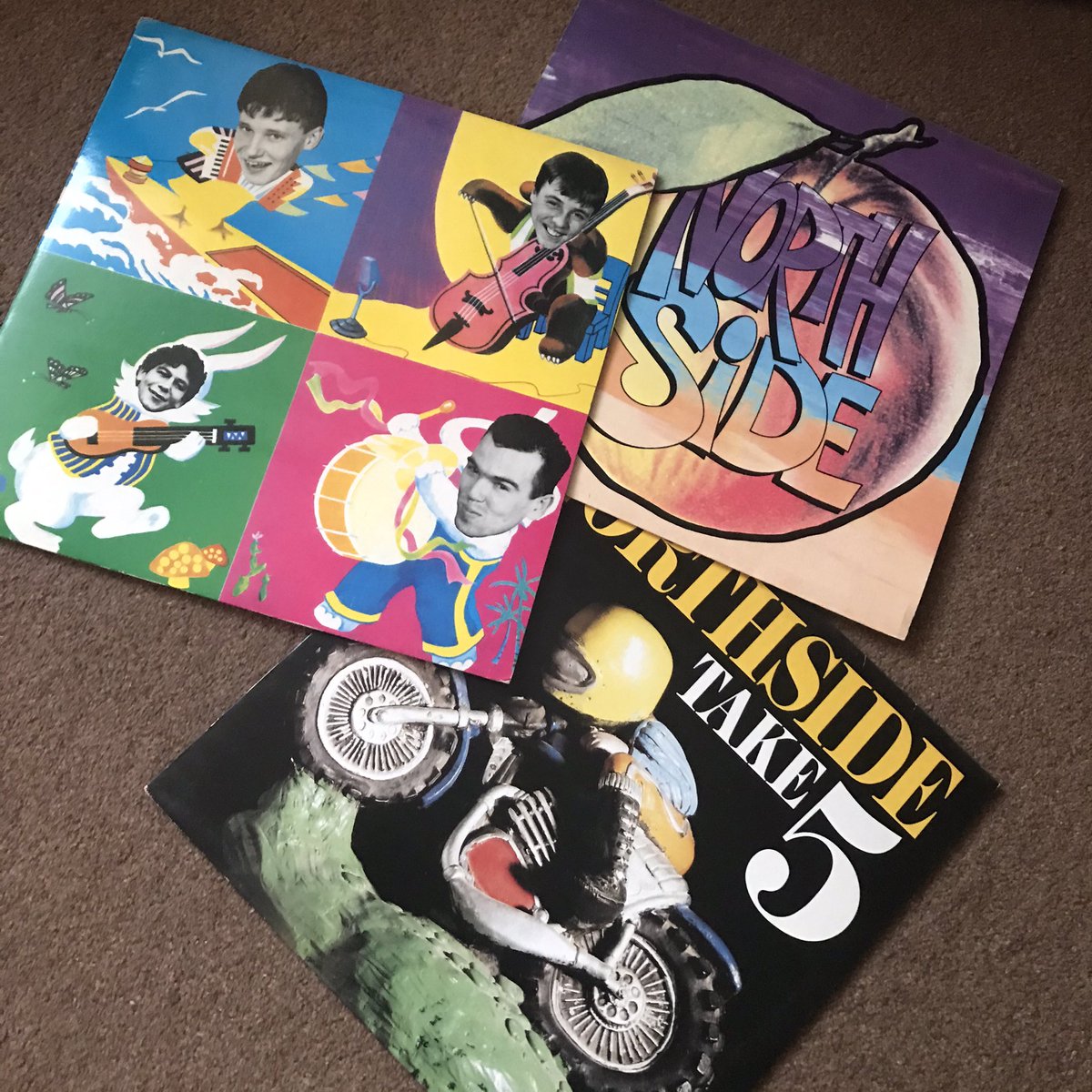 vicky_shipley's tweet photo. Listening to @NORTHSIDE___ Chicken Rhythms tonight. Forgotten what a fantastic album it is. Sadly the vinyl isn’t in the best condition because of the 8 house moves in the last 29 years. Favourite track “Weight of Air” #chickenRhythms #northside https://t.co/IWAdjXasN5