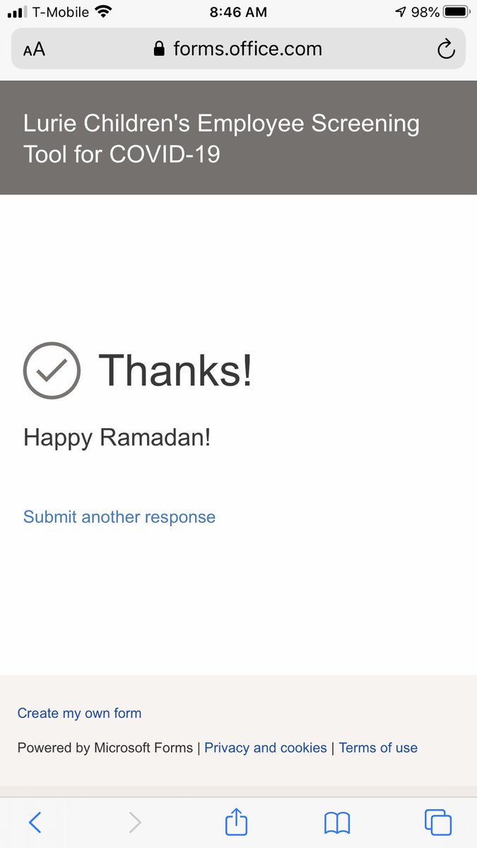 SaeedmohammadL's tweet photo. A great message after I passed my daily COVID screening. Happy Ramadan! #Luriechildrens https://t.co/5ulsXh7hJn