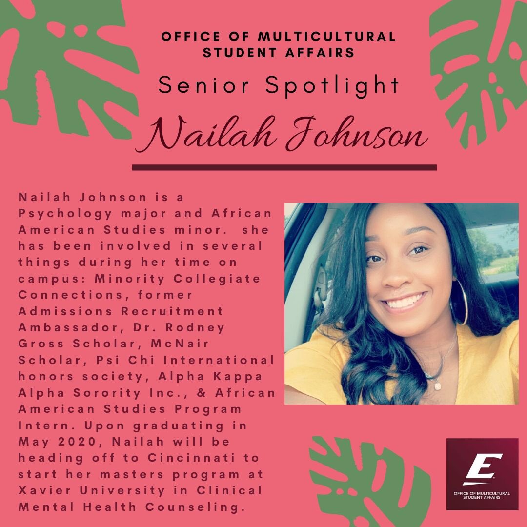 omsa110's tweet photo. Help us celebrate one of our OMSA Seniors, Nailah Johnson! #EKUEverywhere https://t.co/1ZfvuC7ADF