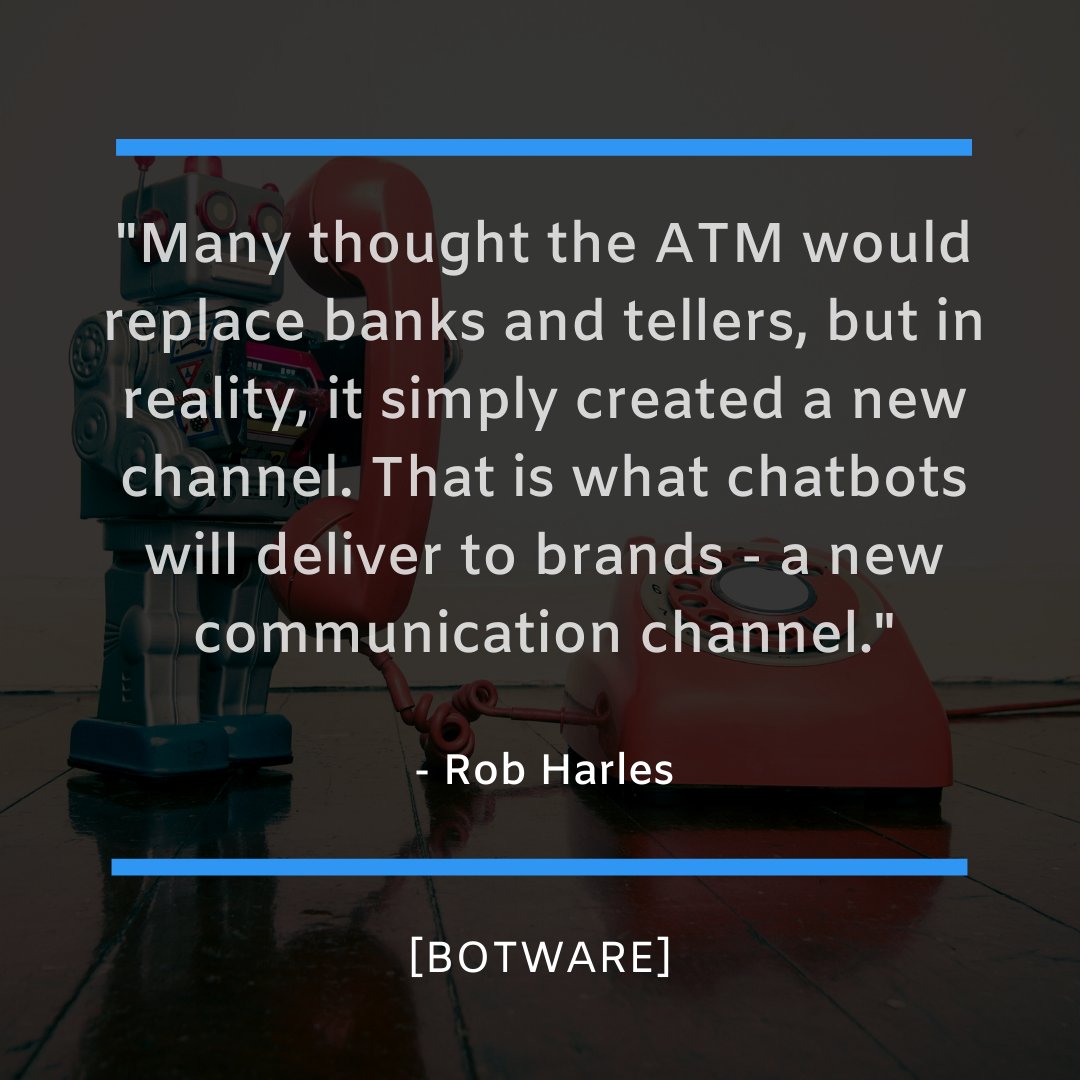 botware_ai's tweet photo. Chatbots enhance the ability to be present 24/7

#botware #ai #ipa #rpa #bots #corporate #artificialintelligence #automation #business #businessintelligence #startup #growth #statistics https://t.co/67jDCcp3Ze