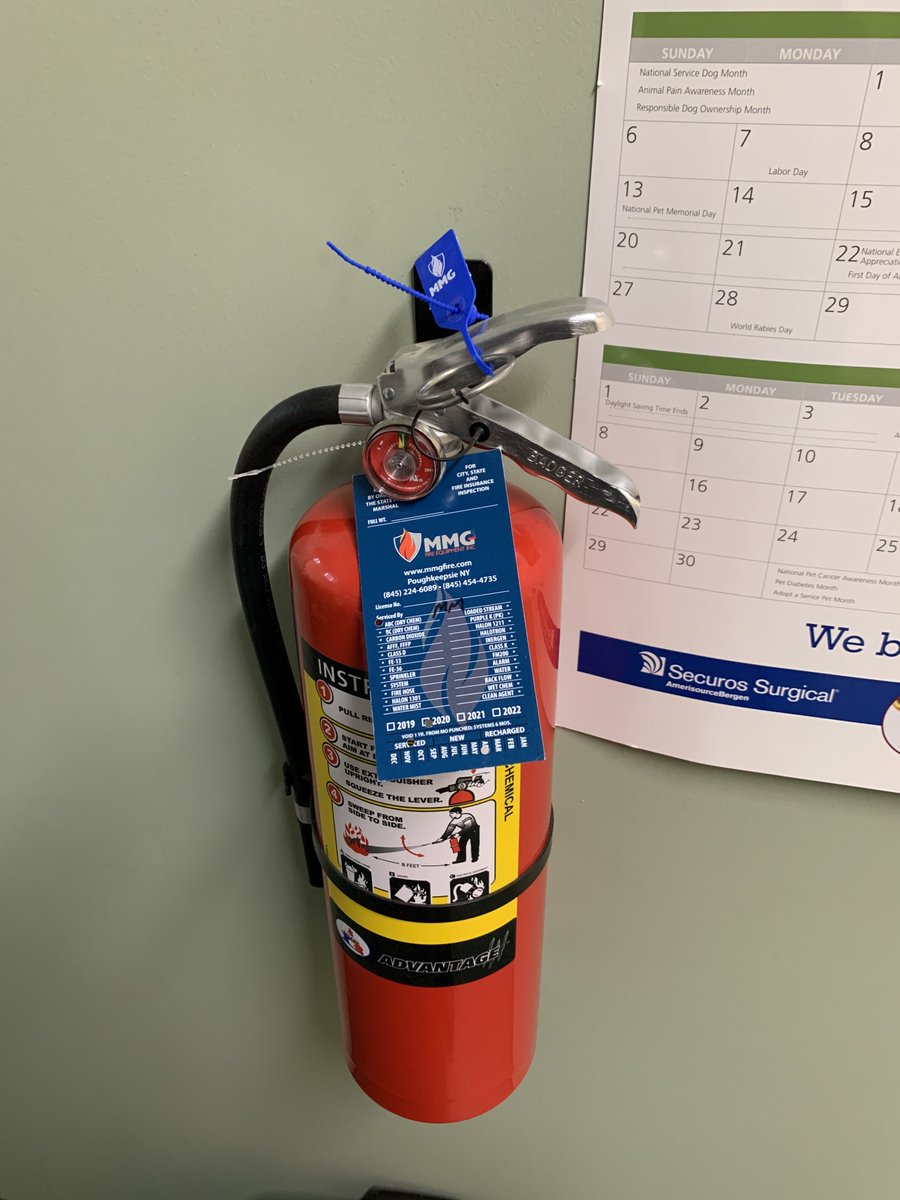MMGFireINC's tweet photo. Still getting the job done! Keeping our customers and animal friends safe at Earth Angels Veterinary Hospital 
#mmgfire #fireextinguisher #poughkeepsie #wappingers #hudsonvalley #midhudson #dcrcoc #safety #vet #hospital #animals #firecode #firesafety #covid #nfpa https://t.co/0osMoV0TQ2