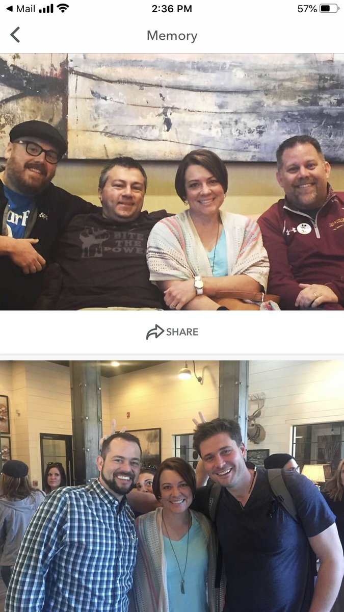 SparkedLiving's tweet photo. 4 years ago - me and the boys. ๐ @RickTheule @davedollar @NoJustClay @jerrodmurr @matthamsr #LOAtl #memories #funtimes #laughtilithurts https://t.co/v7mRgs2xUU