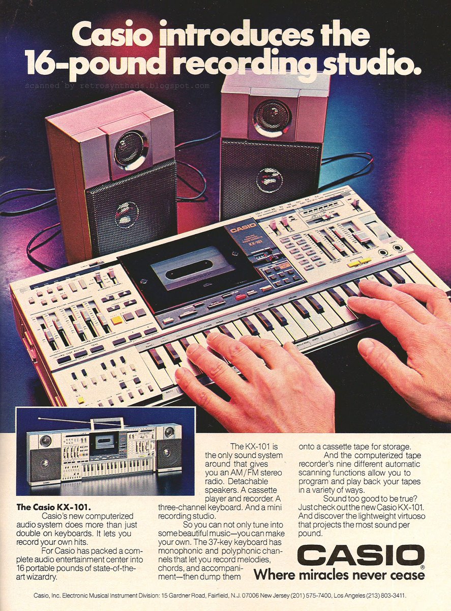 At #2: the Casio KX-101 portable recording studio! You'll need small hands...