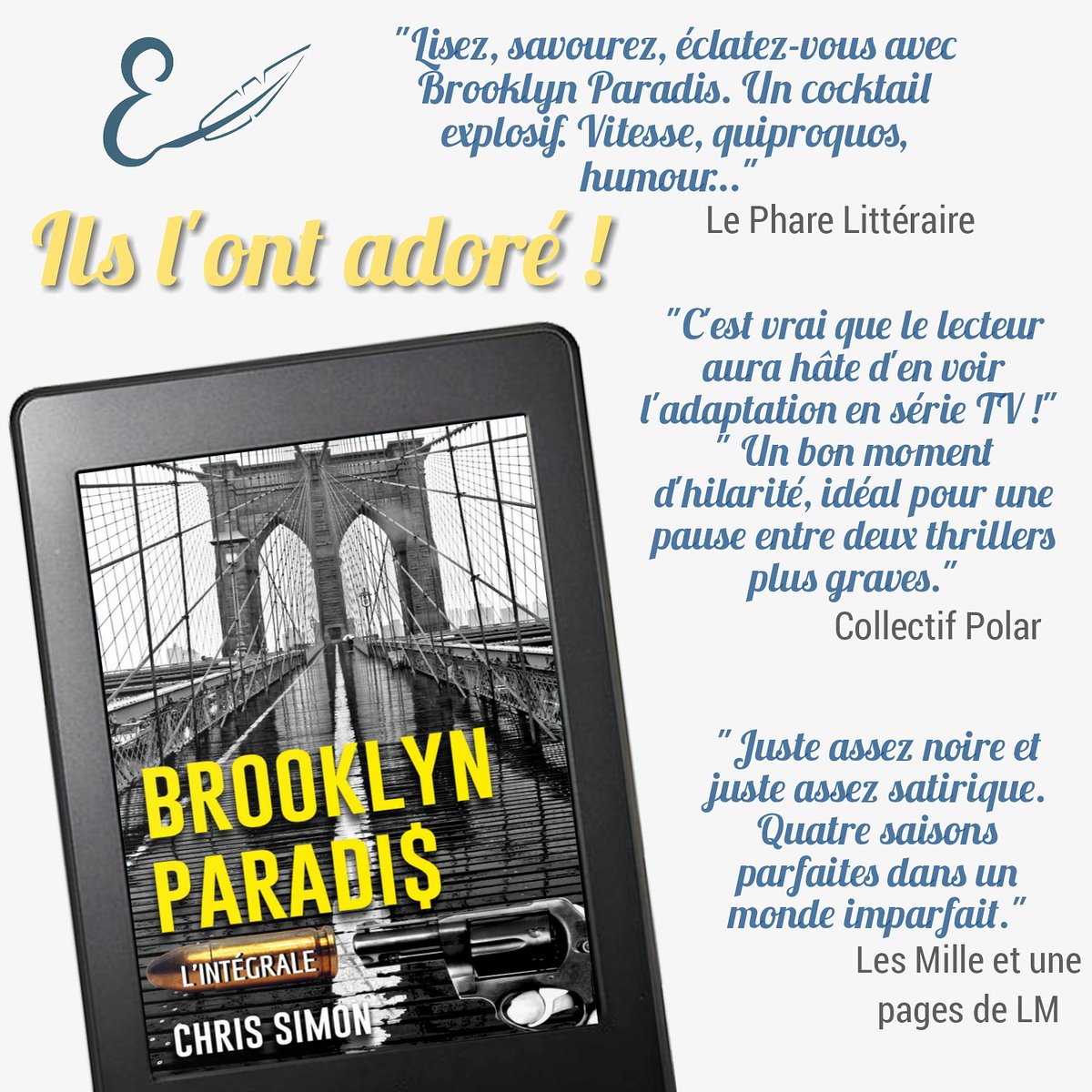📚 RÉSUMÉ 📚 Brooklyn Paradis, l'intégrale, de Chris Simon. Actuellement en vente dans l'e-book box Esthésie, en partenariat avec Book'n'Series !
Une série noire Polar Thriller dans les quartiers de Brooklyn, New York.
#lecture #ebook #thriller #polar #humour #autoedition