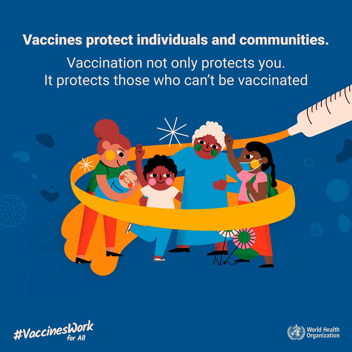 Immunization is a shared responsibility.If only some people are vaccinated, diseases can still spread, especially to those at highest risk:Infants who are too young to receive vaccinesOlder adults at risk of serious diseasesPeople with low immunity #VaccinesWork