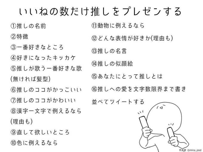 いいねの数だけ推しについて語る