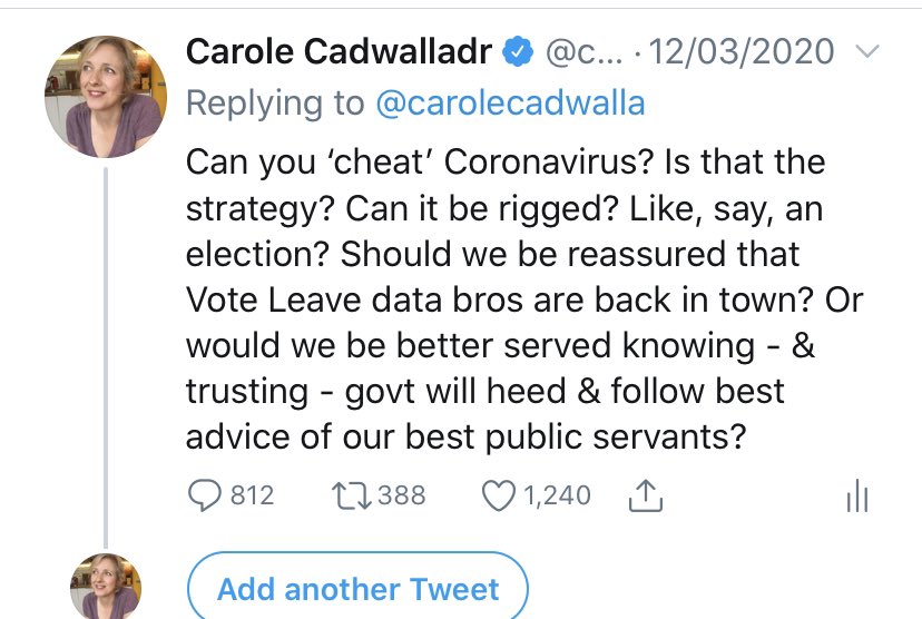 ASK QUESTIONS. March 12: when govt changed its strategy from containment to delay based on unknown evidence. This is what set my alarm bells ringing. I was pilloried for it. Watch for the incoming spin this Sunday. We must demand evidence, transparency, data, facts: science