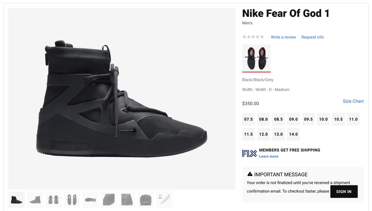 nike fear of god 1 footlocker