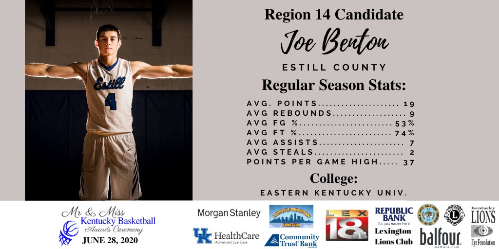 Today we congratulate Joe Benton on his accomplishments on and off the court at Estill County High School! We wish him nothing but the best and look forward to seeing him play at Eastern Kentucky University!

Congratulations Joe! Hope you have a great day!
