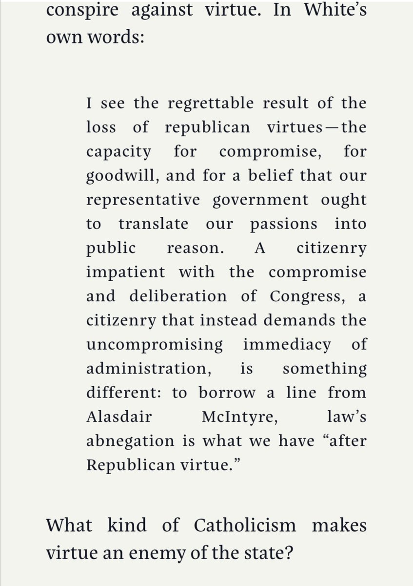 What kind of Catholicism conflates “republican virtue” with all virtue? Are the theological virtues republican?