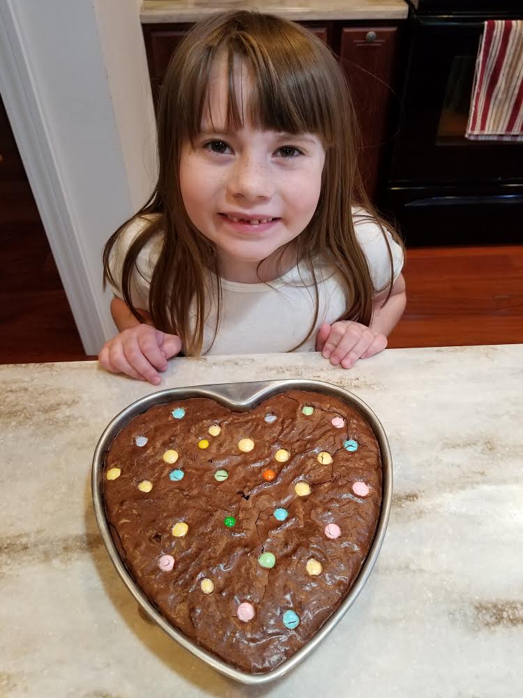 NorthCreekElem's tweet photo. McKenzie made a heart shapes brownie cake! #NCEBakingChallenge https://t.co/8Htp5oqP9H