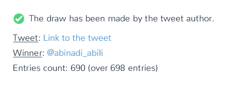 RGA_TW's tweet photo. And the winner is @abinadi_abili GGs
DM me to win ur prize. another Giveaway coming guys  (30 usd) https://t.co/up16Dxkkpz