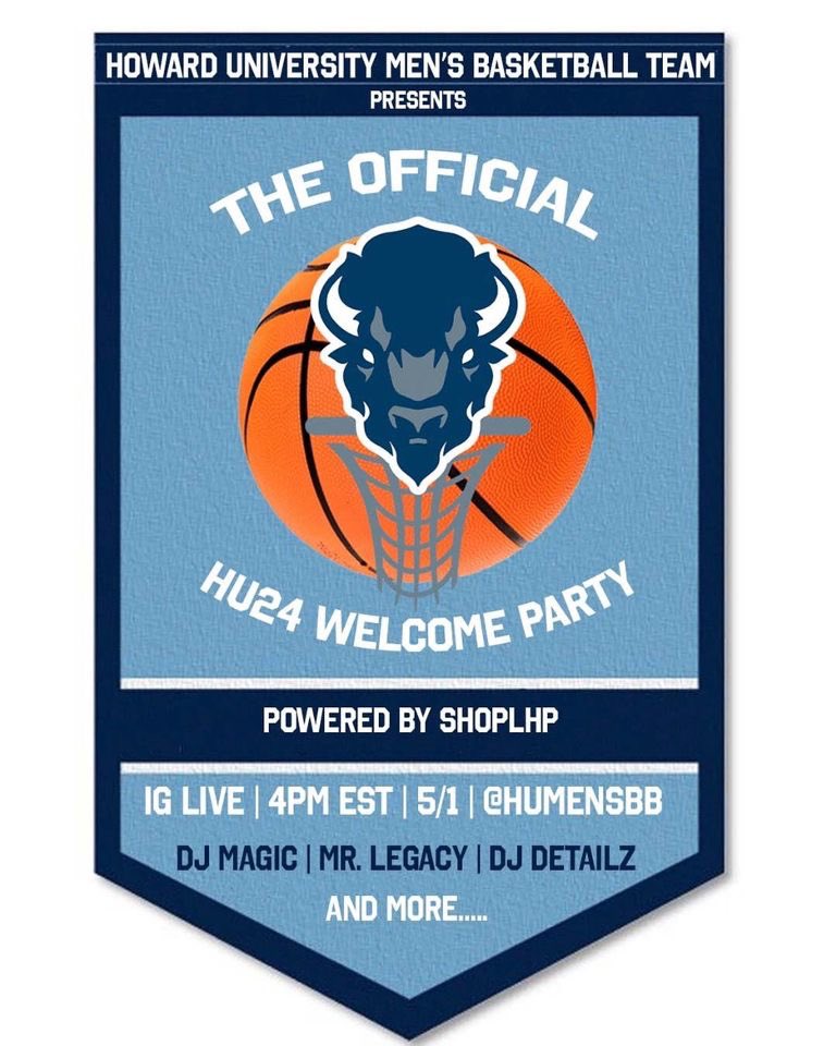 24Tpc's tweet photo. MAY 1ST IG LIVE PARTY 🗣 @HUMensBB on Instagram!!! 
Check dem out on Instagram ⬇️⬇️
@ dj.detailz
@ bymrlegacy
@ howard_mbb
@ hu24_connect https://t.co/bJtiIqeK3G
