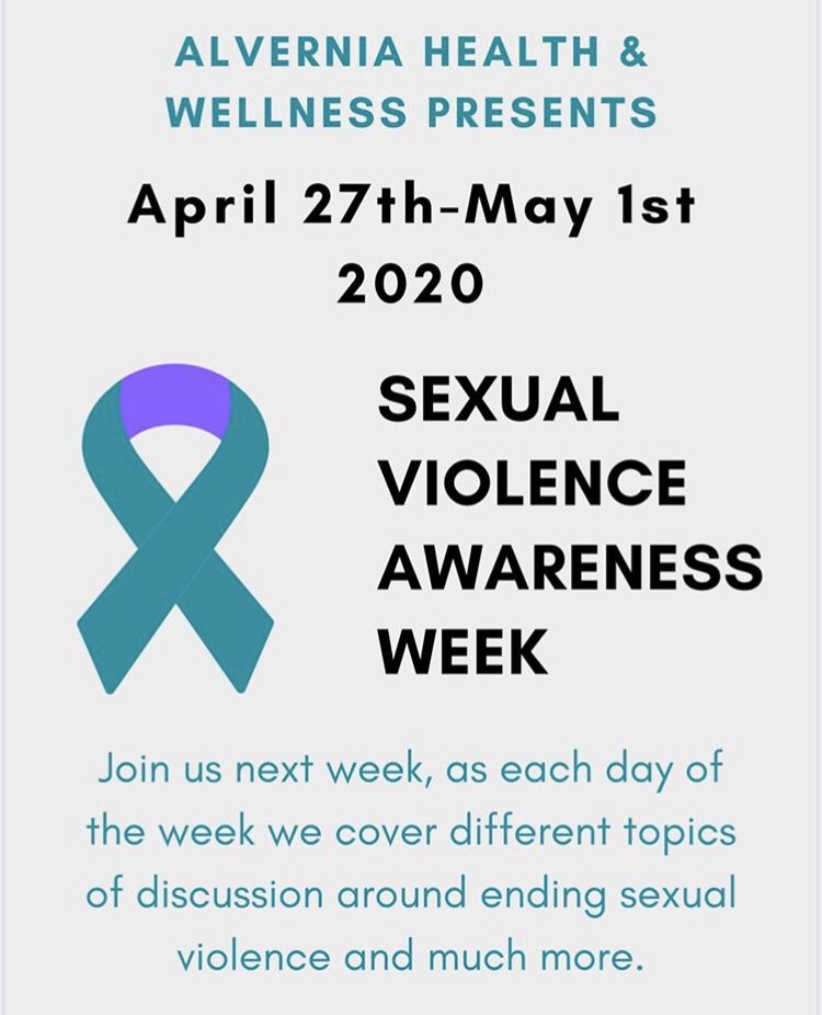 AlverniaCPE's tweet photo. For more information on sexual violence awareness week, follow @healthandwellness_au on Instagram https://t.co/G8EpijwUCK