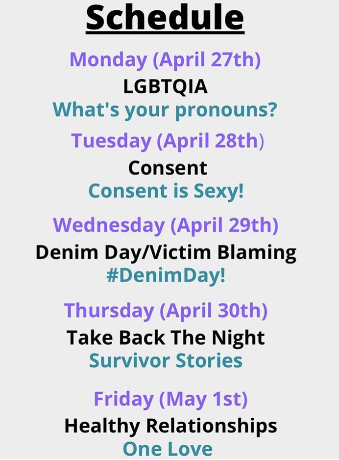 AlverniaCPE's tweet photo. For more information on sexual violence awareness week, follow @healthandwellness_au on Instagram https://t.co/G8EpijwUCK