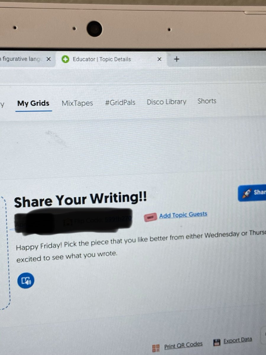HillearyDrake's tweet photo. Students love sharing their writing on @Flipgrid! Having their peers for an audience provides motivation to produce their best piece yet. WE logged 1.5 hours of shared learning time today! @Crestview2 #CISDRocks https://t.co/Gtd9rw7GRm