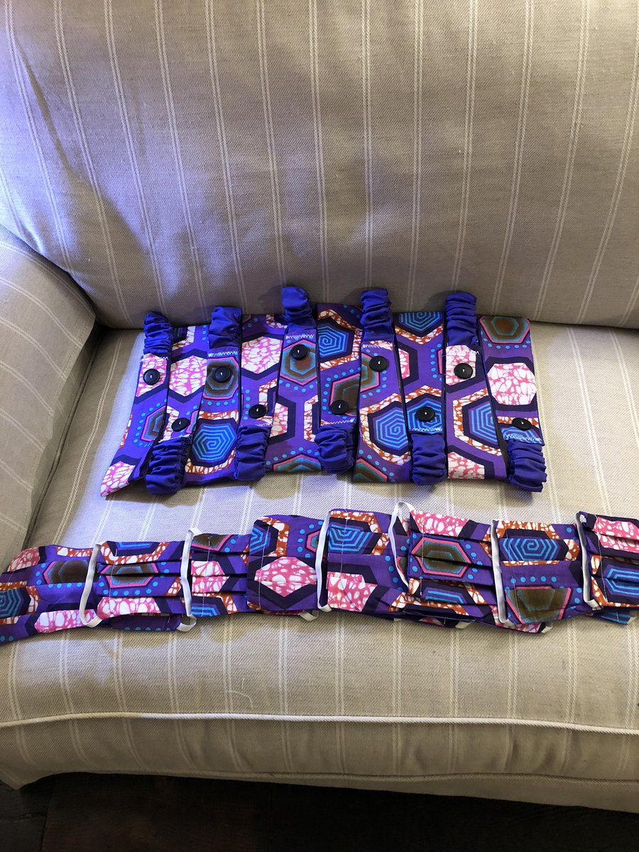 My 16 year old daughter has manufactured over 180 headbands for #NHSheroes  and has now ventured into #SewingMasks  with an order for 30 sets. <a href="/stpauls_mk/">St Paul's Catholic School</a> student