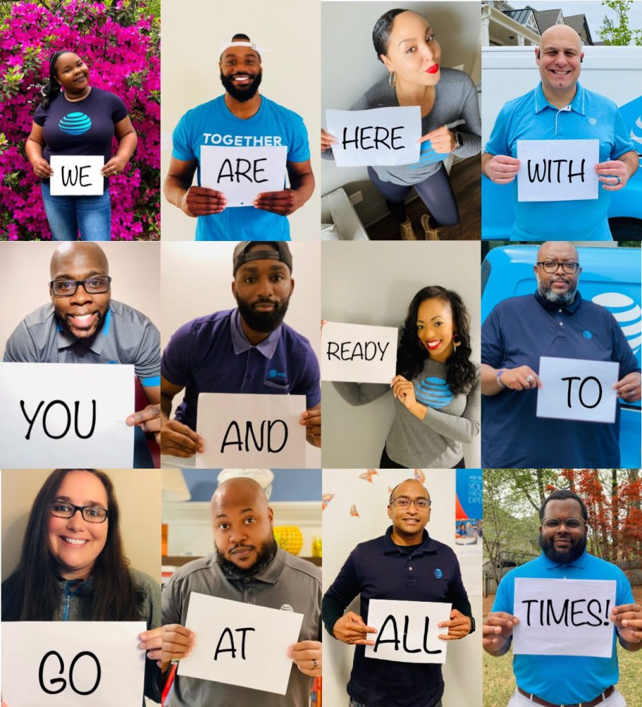 Be There.

It's a value that our employees proudly stand by. See how now -- more than ever -- AT&amp;T teams are living out our values: go.att.com/BeThere