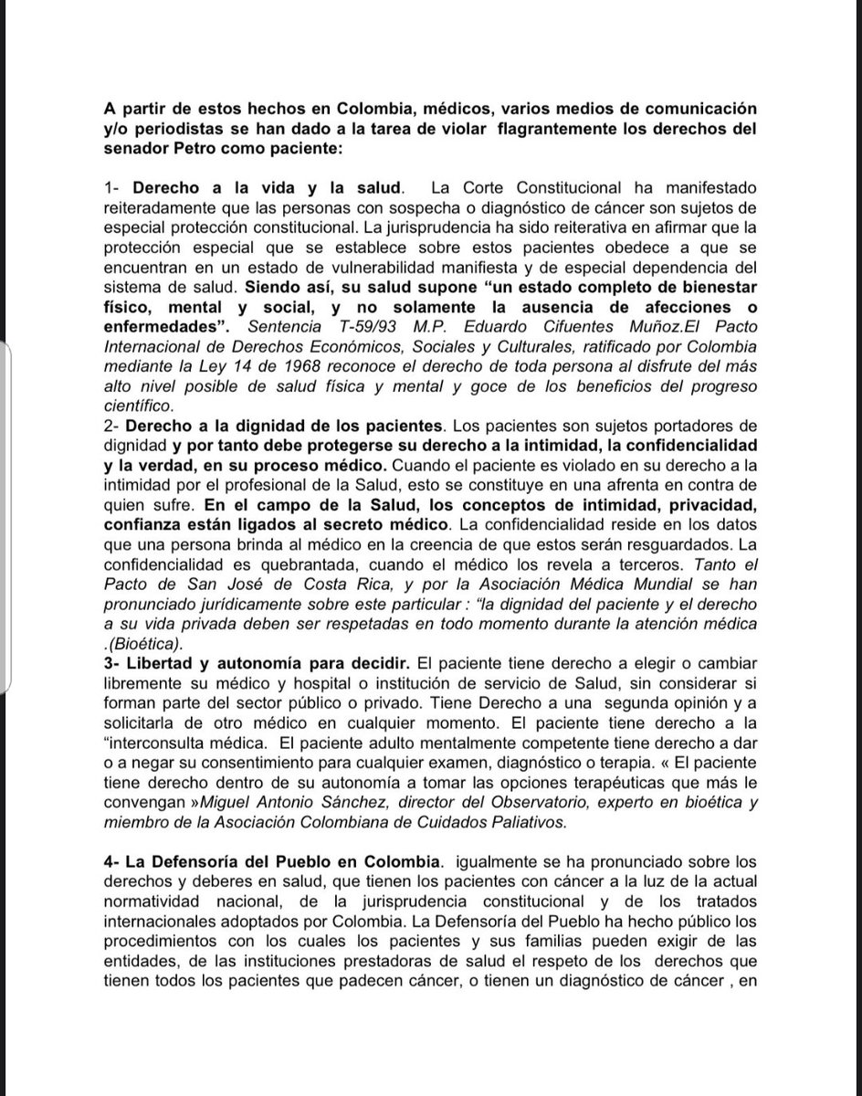 sofiapetroa's tweet photo. Comunicado oficial sobre los señalamientos de la emisora Blu Radio sobre el estado de salud de mi padre. @BluRadioCo @petrogustavo . https://t.co/9dJXWP09ss