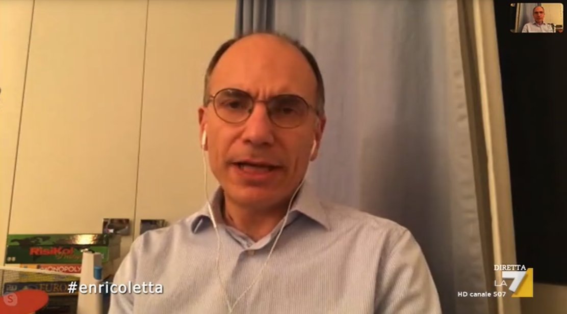 welikeduel's tweet photo. "Il Recovery Fund è una bella idea, è un modo per fare i Bond senza chiamarli Bond. Hanno creato questa scatola che ora andrà riempita e da qui al 6 maggio verrà discussa e approvata" (Enrico Letta)

#propagandalive @EnricoLetta https://t.co/O66dBF3GGR