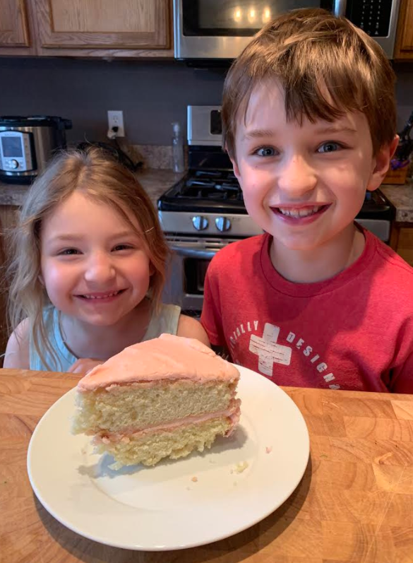 NorthCreekElem's tweet photo. Anna and Luke made a 2 layer cake with buttercream frosting! #ncebakingchallenge https://t.co/Fsob8b8c6V