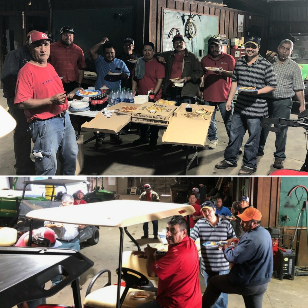 AtascocitaGC's tweet image. Our maintenance staff had a nice lunch from Italianos Restaurant today, sponsored by @netchex. A little thank you for all their hard work on the 240 acres!

#italianos #netchex #employeeappreciation
#supportlocalbusinesses