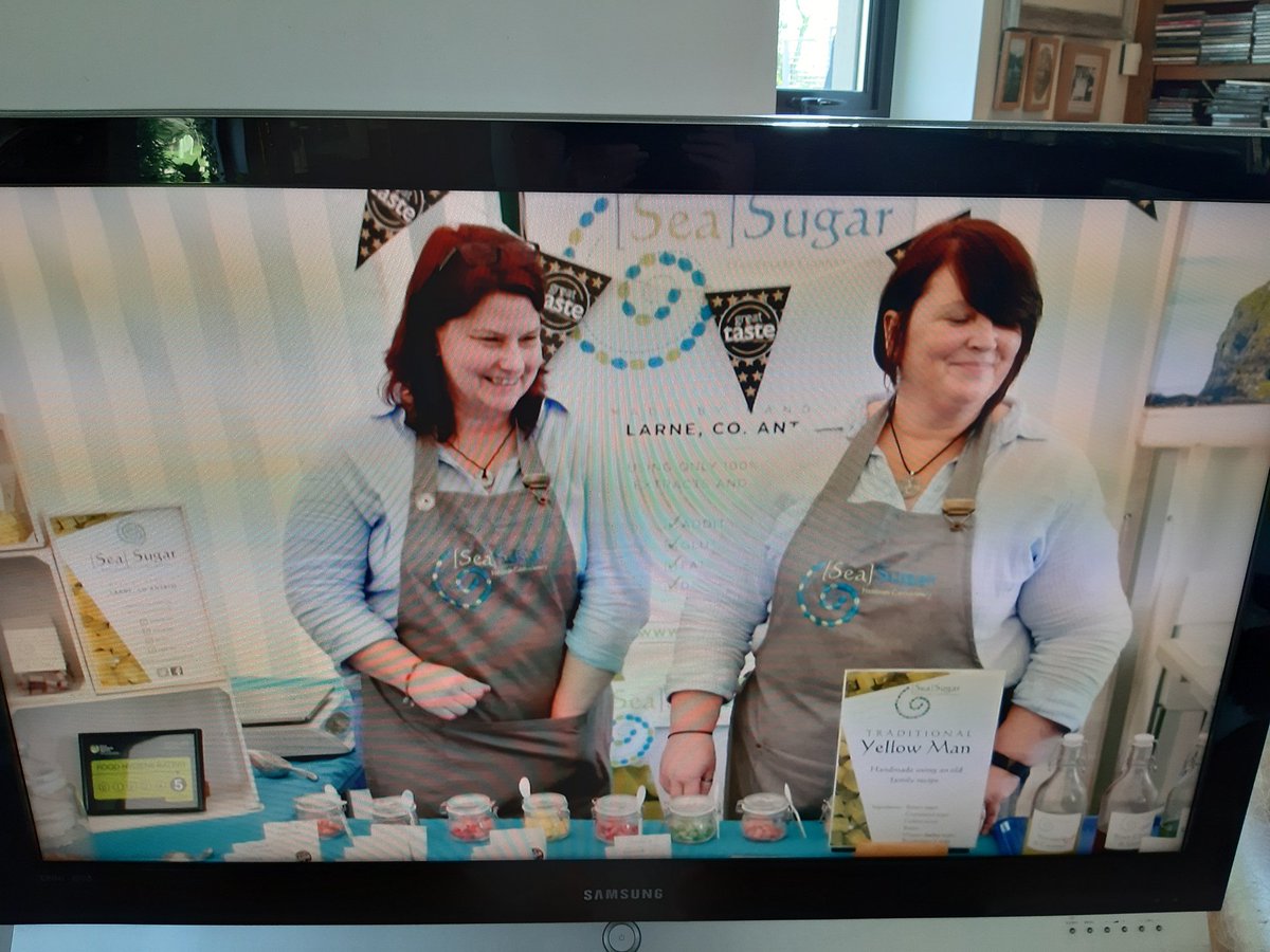 Look who was on @jamesmartinchef #islandstohighlands programme today @seasugarsweets @Kyle_High. A great day all round between the sourdough and mega internet sales for sweets!