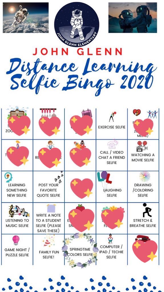 CourtneyMunoz's tweet photo. 🌟 BINGO! 🌟@NISDGlenn #DistanceLearningSelfieBingo Relaxing Selfie 😎 and Reading Selfie! 📚 https://t.co/a1HSu2Cjos