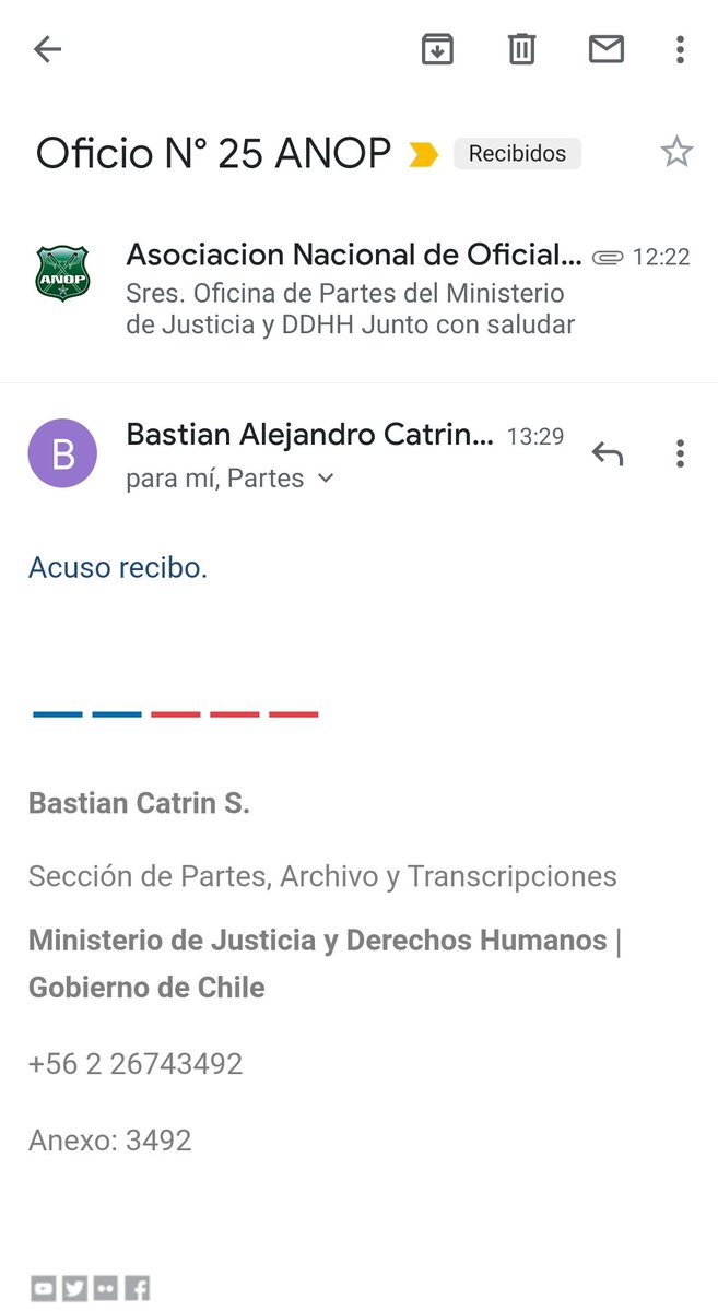 ANOPGendarmeria's tweet photo. Preocupados por la condición previsional que nos encontramos @Gendarmeria_CL lo que se agudiza producto de la pandemia de COVID-19, oficiamos al @MinjuDDHH para que se aborde oportunamente y se den las garantías necesarias a nuestros funcionarios @Contraloriacl @Sebavalenzuela_ https://t.co/aHsIhHLB0n