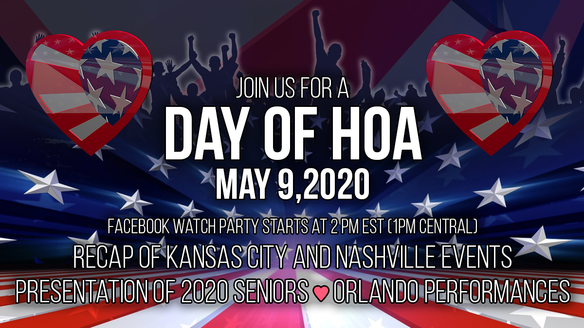 HOAshowchoir's tweet photo. Here it is. Set your alarm for 2 pm EST May 9, and join our DAY of HOA Watch Party! We can't wait to be together again! #HOAchoirs #DAYofHOA #HOA2020 https://t.co/TloDqiaIIo
