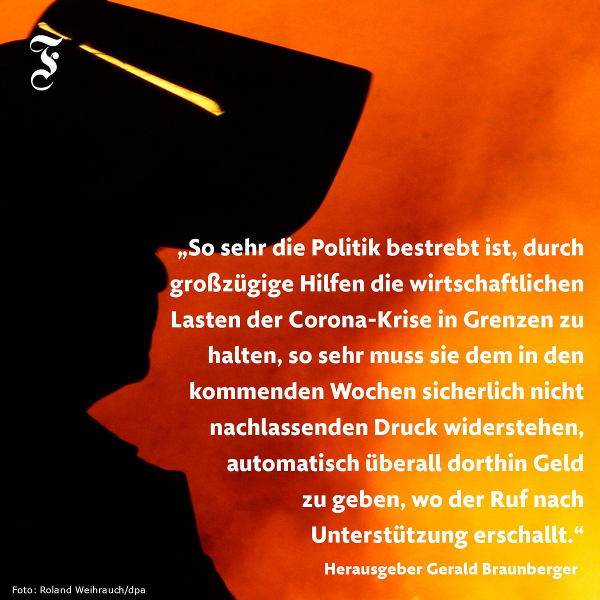 Die Politik muss dem Druck widerstehen, automatisch überall Geld zu geben, wo der Ruf nach Unterstützung erschallt, kommentiert Gerald Braunberger: buff.ly/2KyZ43r
