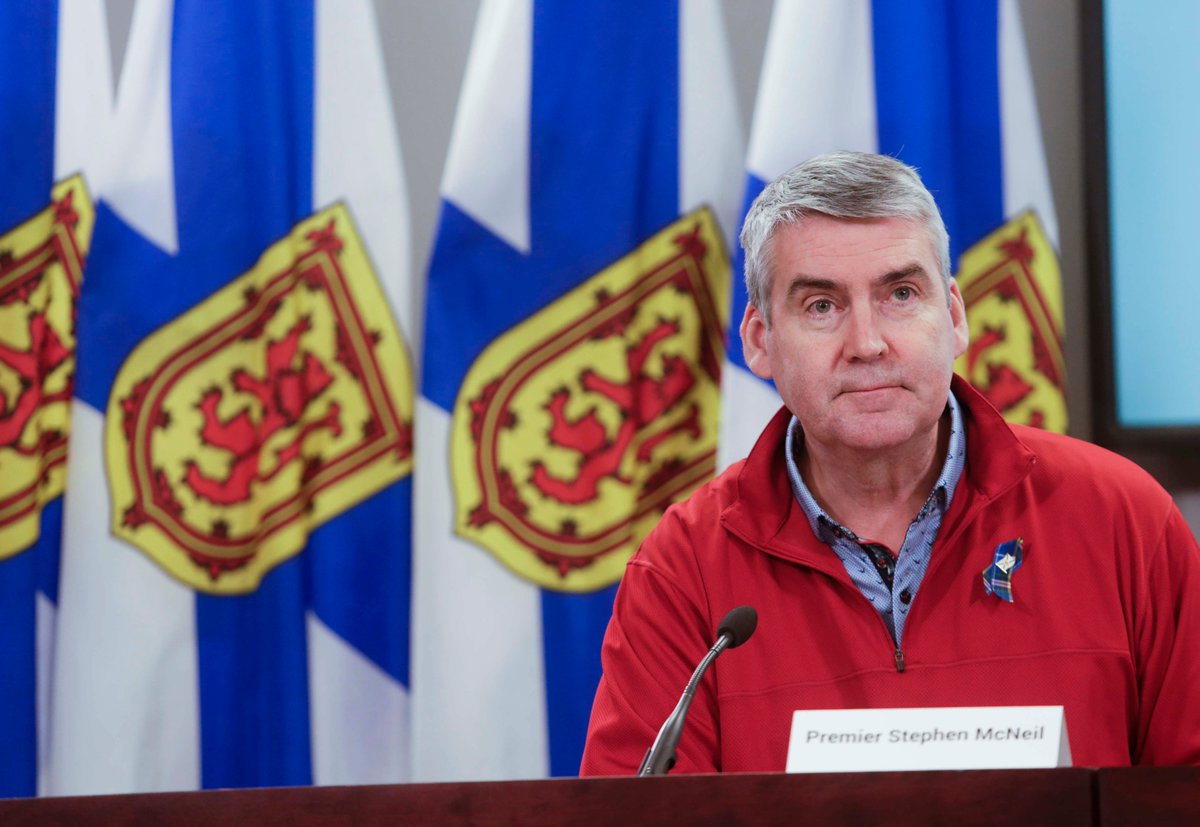 StephenMcNeil's tweet photo. Like so many of you across our province &amp; country, I wore red today. At 2:00pm AT, I paused for a moment of silence to honour Constable Heidi Stevenson, who bravely gave up her life to protect Nova Scotians. To her family &amp; colleagues, I am deeply sorry for your loss &amp; your pain. https://t.co/1bk1vtXdd8