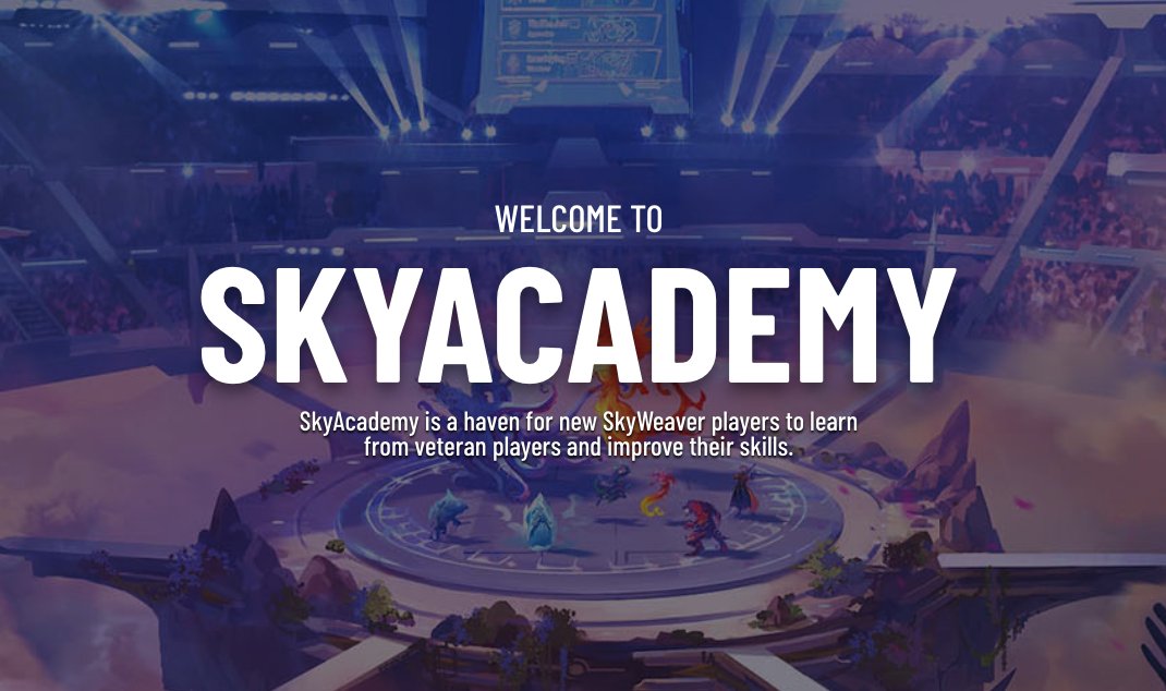 skyacademy_'s tweet photo. Our official website is live!

We are still working on some things for launch, but you can now register to take part in SkyAcademy and learn a little about how it will all work. If you are new to @SkyWeaverGame check it out.
#Skyweaver

🖥️ | https://t.co/IWAy3GpCsS https://t.co/IxXWn4IOYm