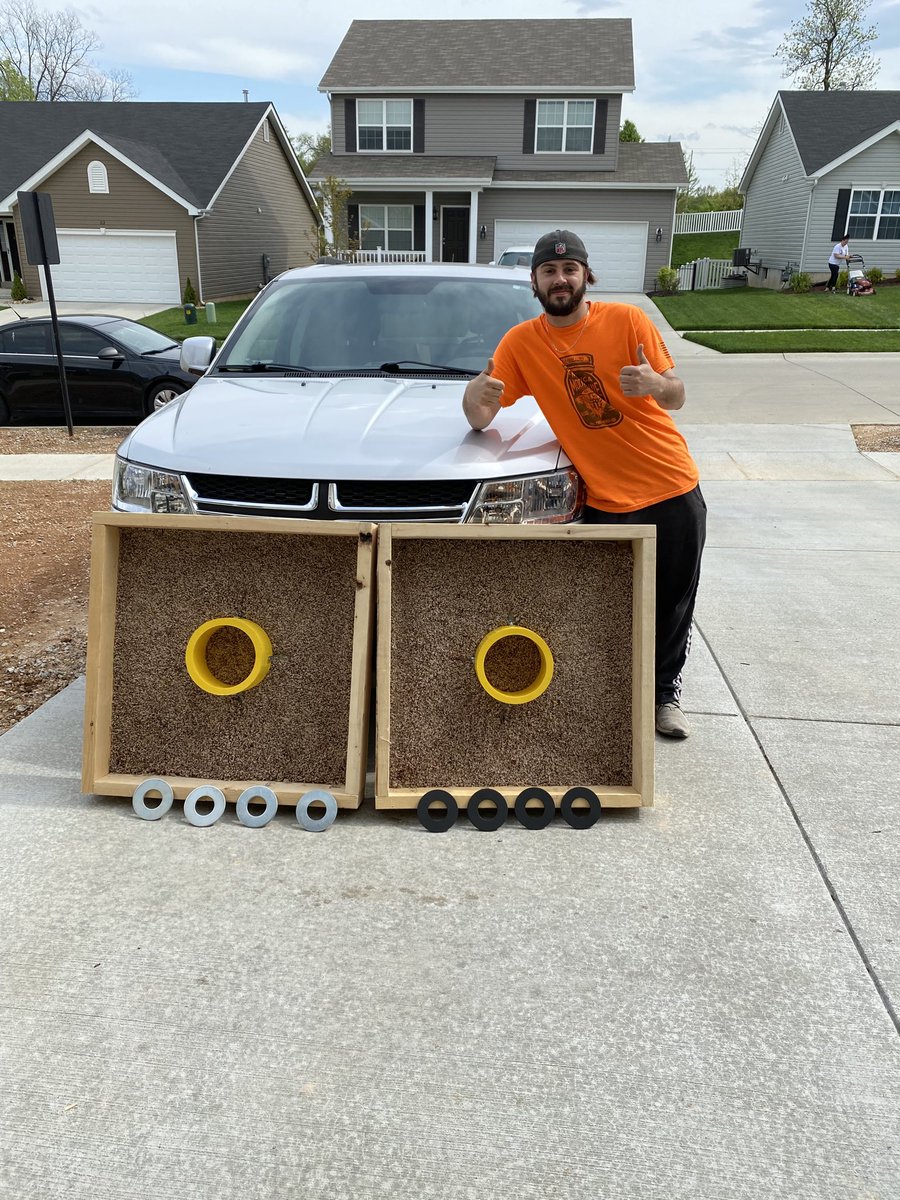 Just finished our Giant Washers game! Sweet!!!!!!!