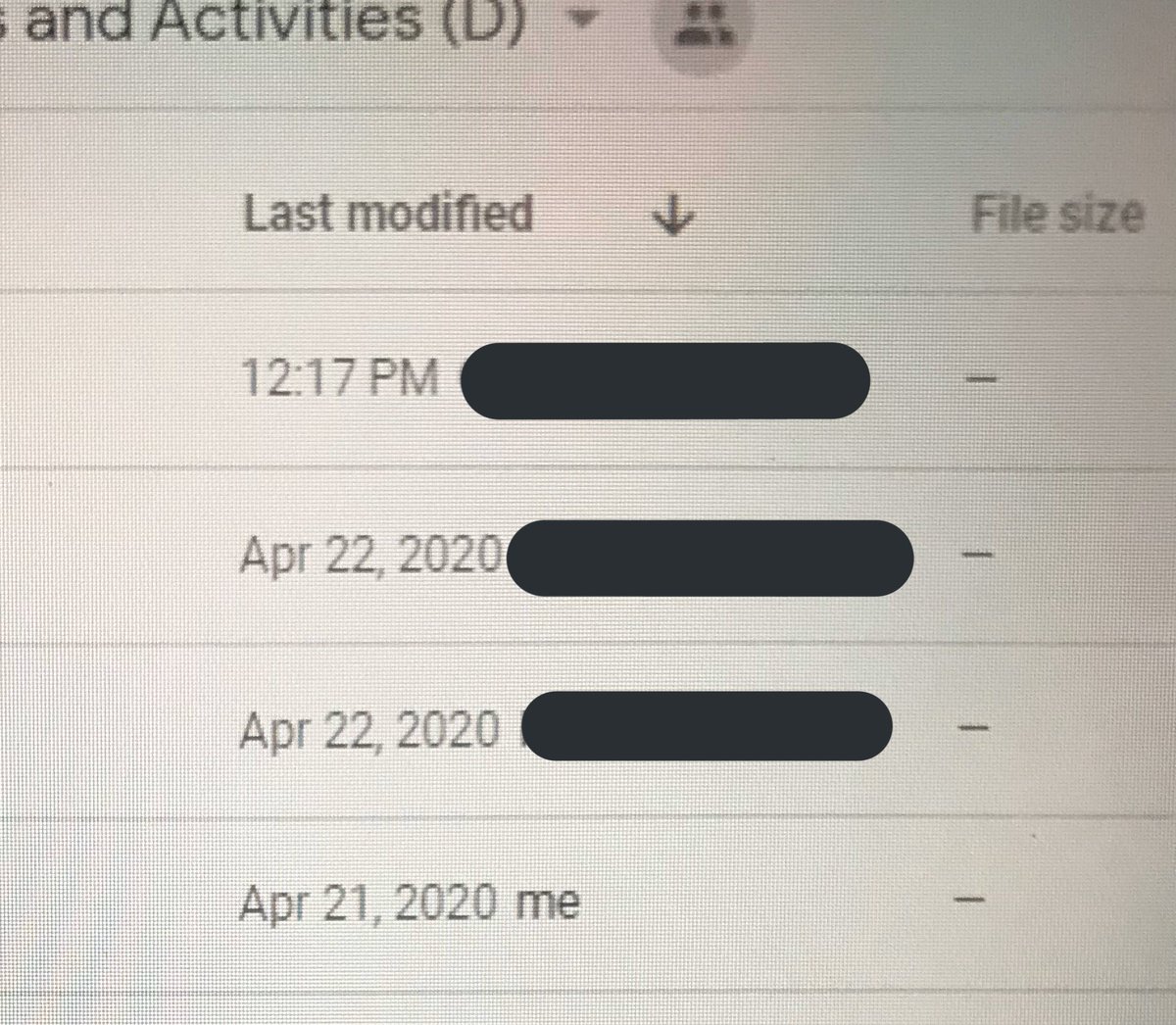 4) I’ve made a habit of using the  #GoogleDrive folder with the week’s work in it to quickly view who has modified the doc. This way I don’t have to open every single one to see whose been trying the tasks.