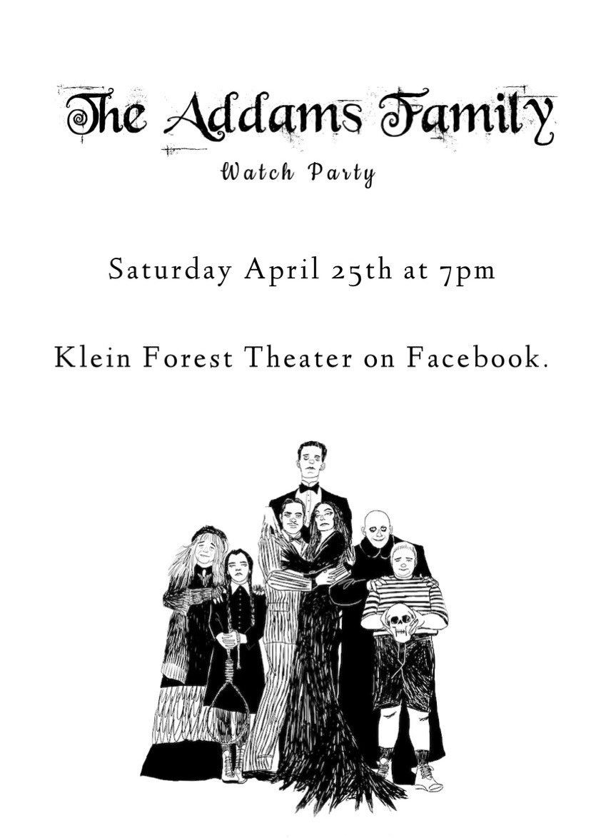 Calling all ancestors of the Addams Clan! Tune into the Facebook watch party tomorrow @ 7pm! #AddamsFamilyMusical