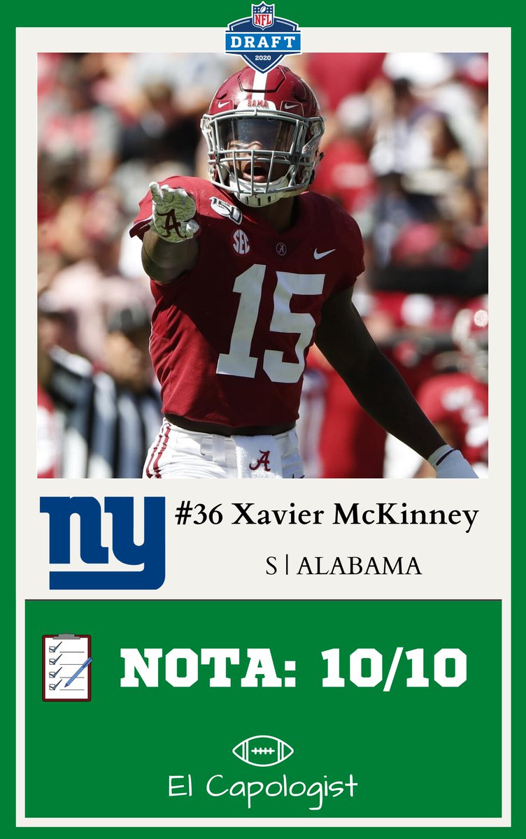 ElCapologist's tweet photo. ¡Una joya en segunda ronda! Con el número 36 del #NFLDraft, los Giants eligen a:
XAVIER MCKINNEY
En todas las previsiones aparecía a mitad de primera ronda
#NFLDraftEsp https://t.co/DZBIIrUe2P
