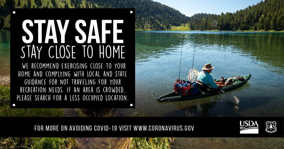 ModocNF's tweet photo. If you plan to get out on #YourNationalForest this weekend, please stay safe and close to home, maintain social distancing and avoid crowded areas. Please pack out what you pack in, there are no garbage services right now even if there is a can. #ModocStrong https://t.co/snCglGIcYz