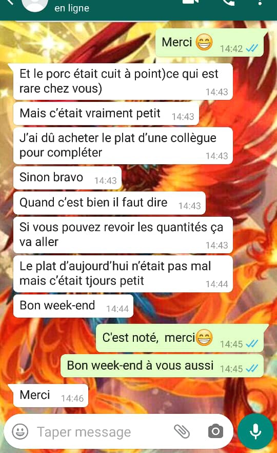 AJFood1's tweet photo. Parce-que votre satisfaction est notre priorité vos commentaires seront toujours les bienvenues.
#AjFoodBack 🤓 https://t.co/xf3aVd6o32