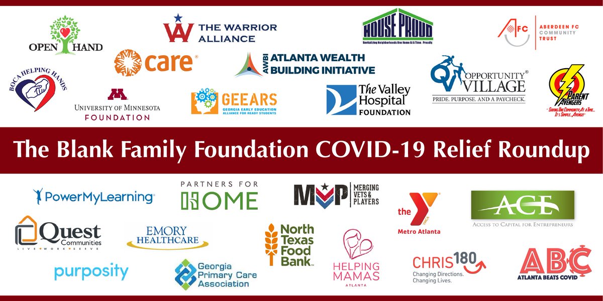 In the latest round of #COVID19 relief grants, we're partnering with several organizations working tirelessly to increase access to health services, distribute meals, address the needs of veterans &amp; much more. For the full list of COVID-19 grants to date: blankfoundation.org/better-togethe…