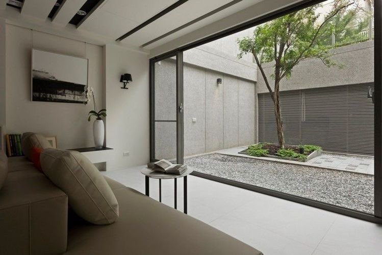 Choose one: interior courtyard