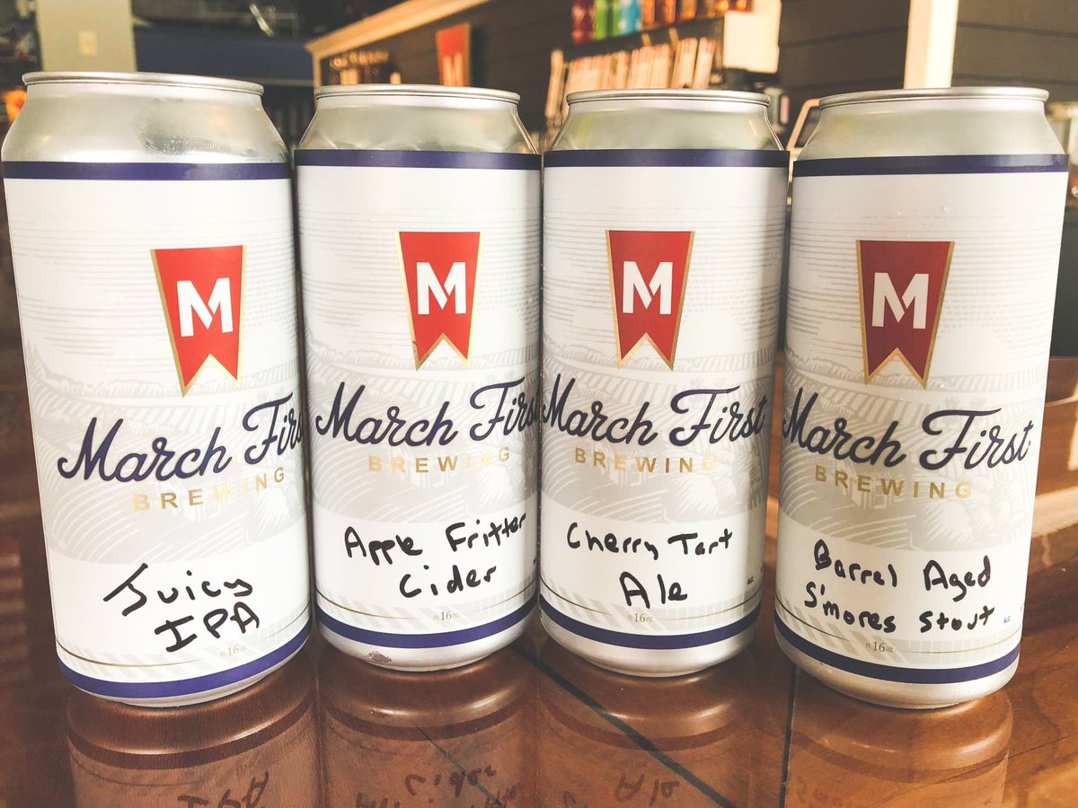 marchfirstbrew's tweet photo. Can't decide what to put in that Growler? Try our 16oz Pounders. Now just $16 for 4 of anything we have on draft (and we have 30 options)! Check out the taplist on our website or Untappd. #M1Brew #craftbeer #drinklocal #cincybeer #ohiobeer #beerme #cincinnati #weekendvibes https://t.co/U3F2QiNUzB