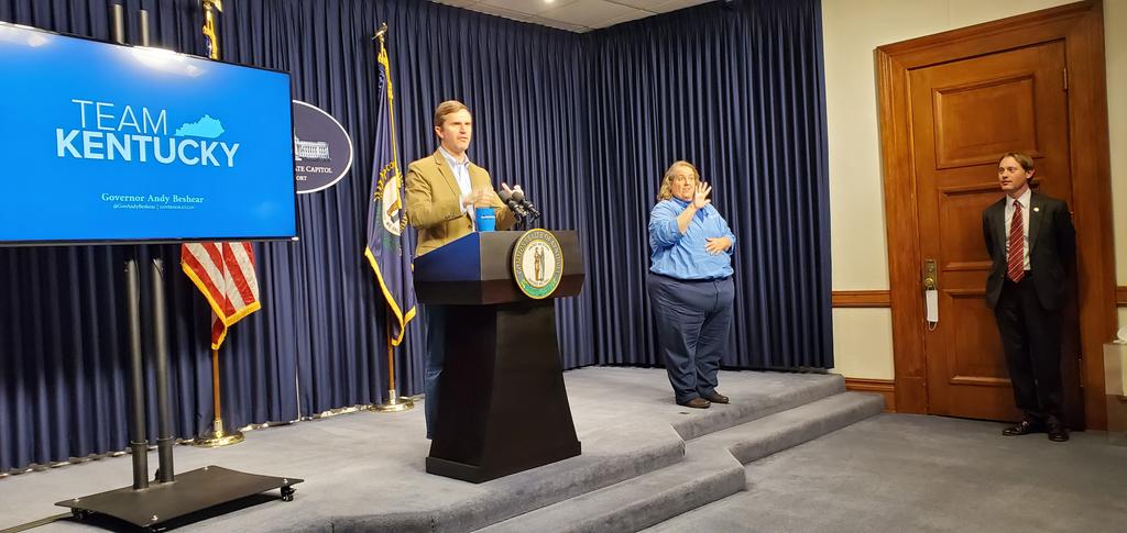 The governor (and secretary of state), ladies and gentlemen.  #KYGov  #COVID19  #KYSOS